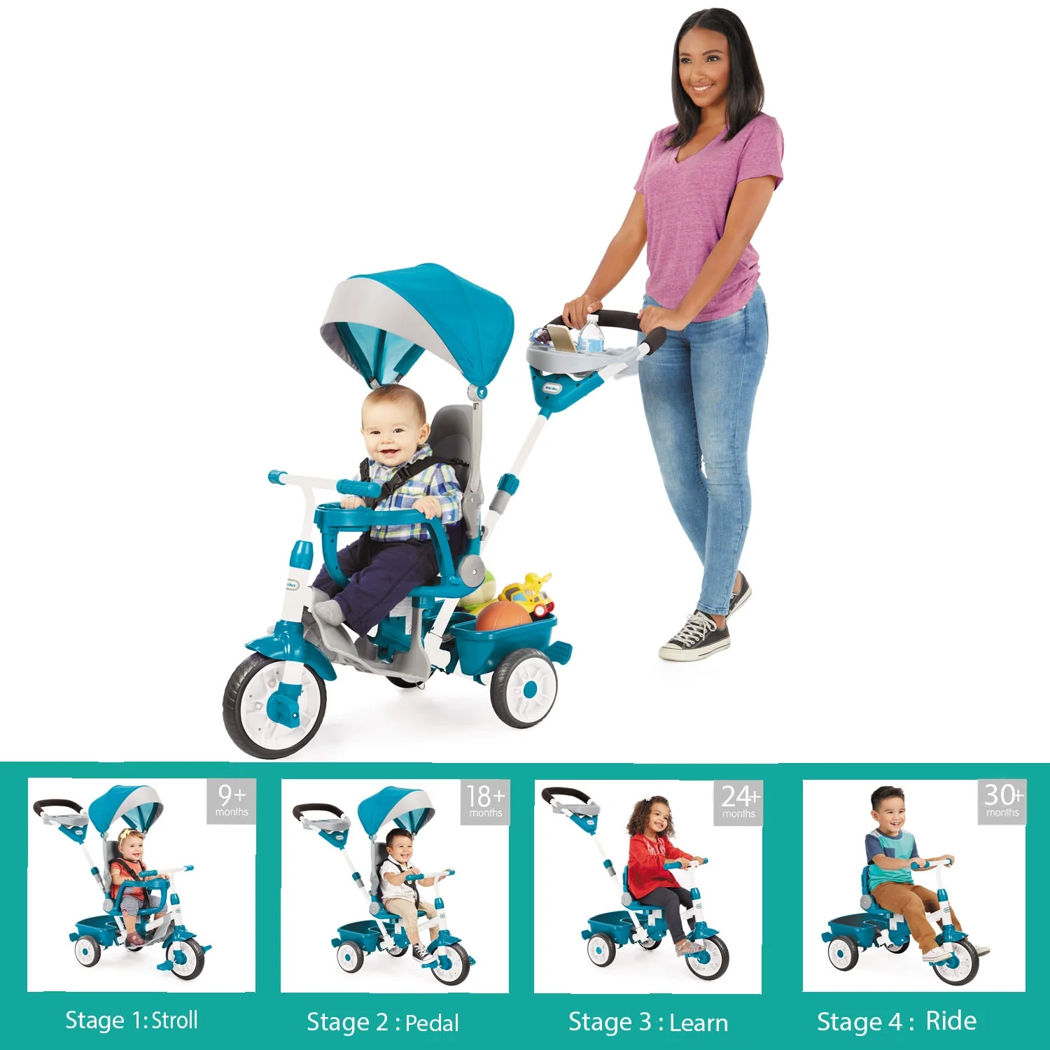 Little Tikes Teal – Perfect Fit 4-in-1 Trike Toy
