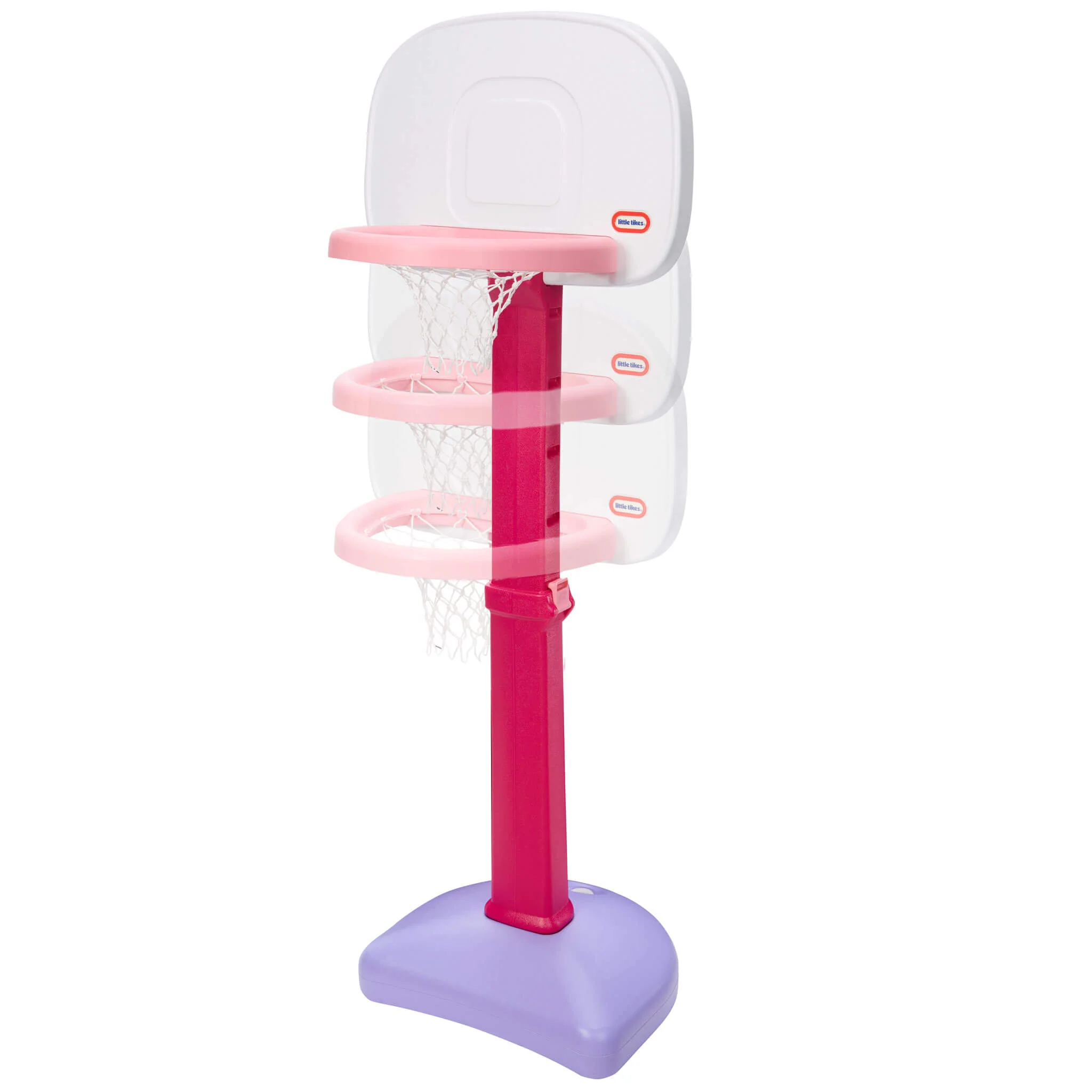 Little Tikes TotSports Easy Score Pink Basketball Set with 3 Basketballs - Image 5