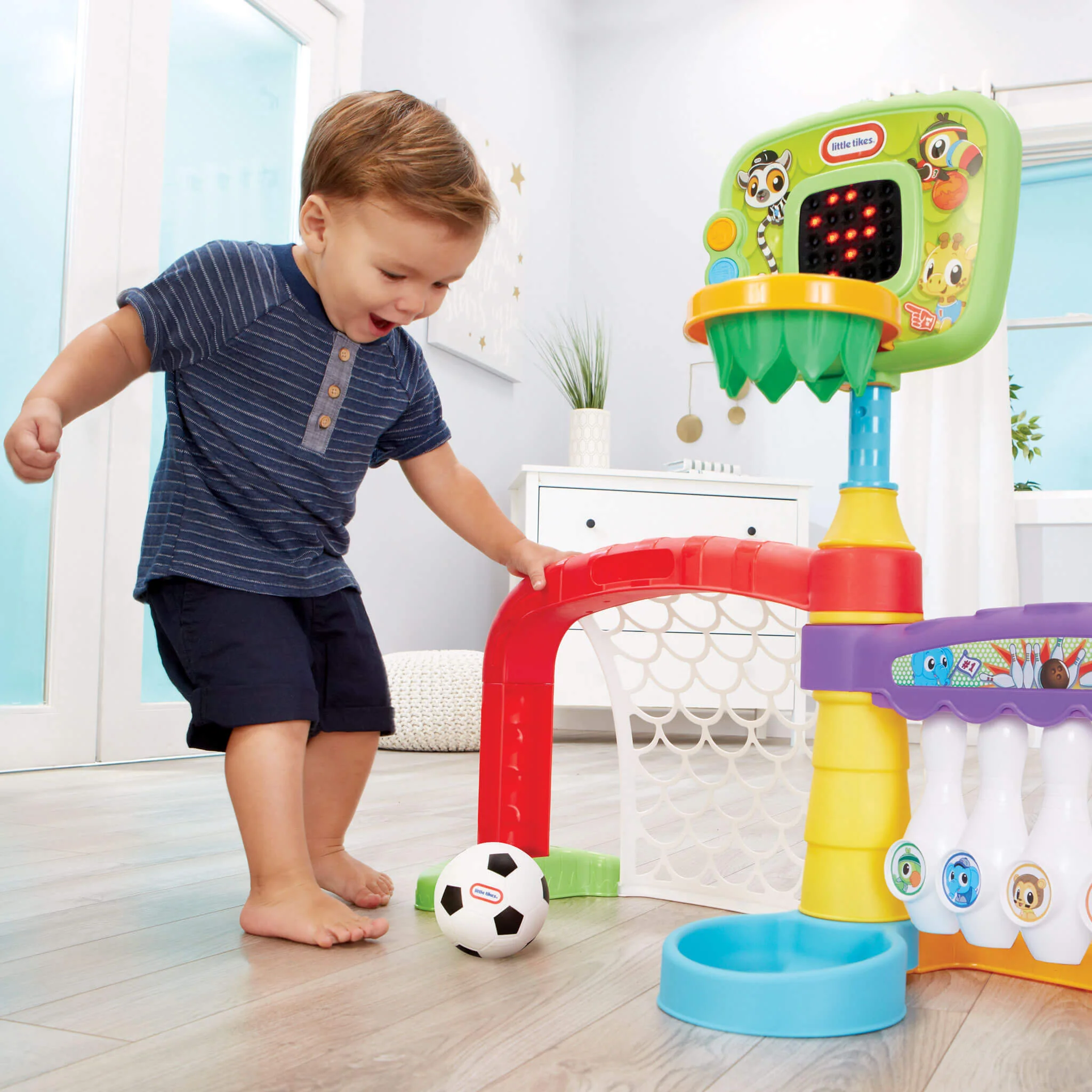 Little Tikes Learn & Play 3-in-1 Sports Zone Basket - Image 2