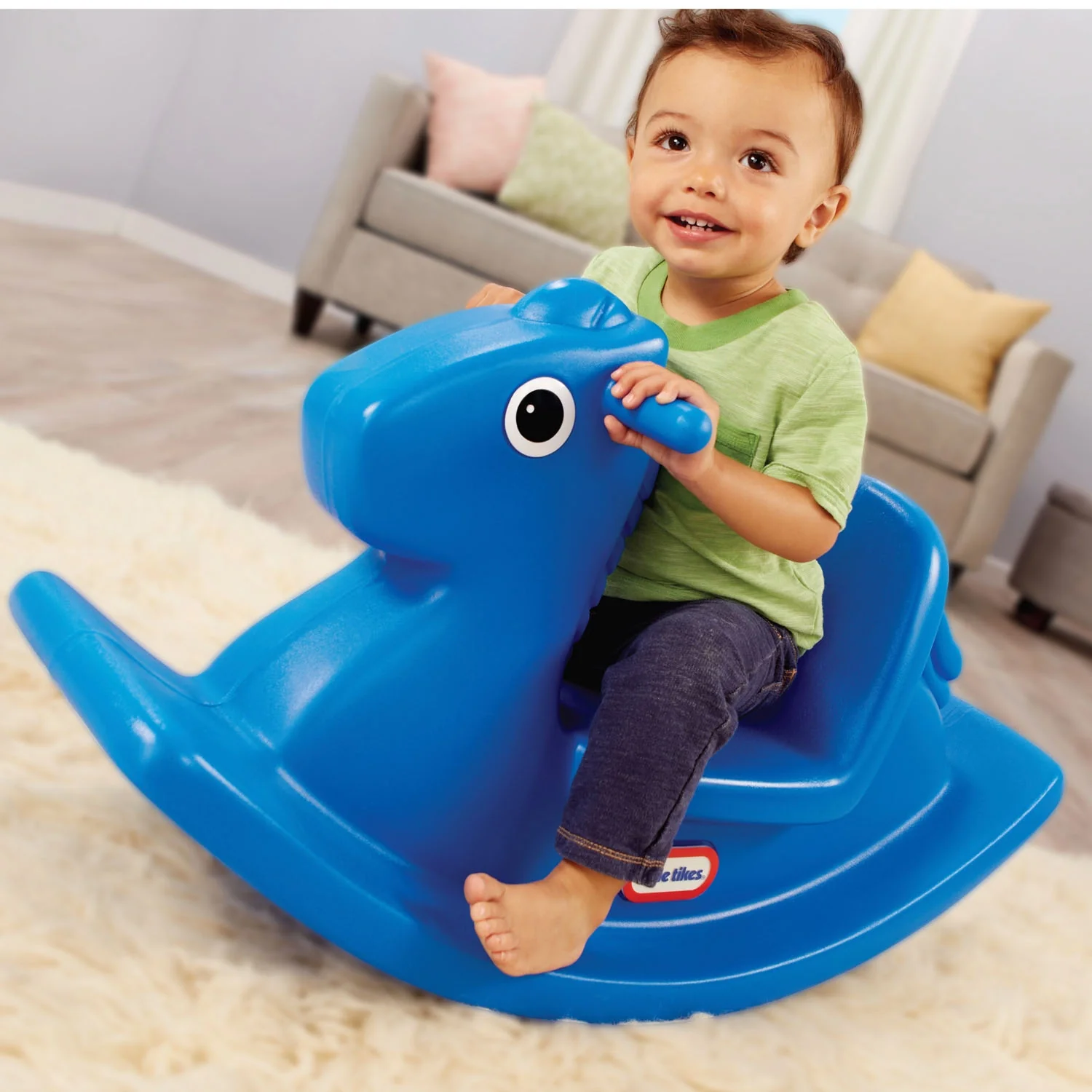 Little Tikes Primary Blue – Rocking Horse Toy - Image 2