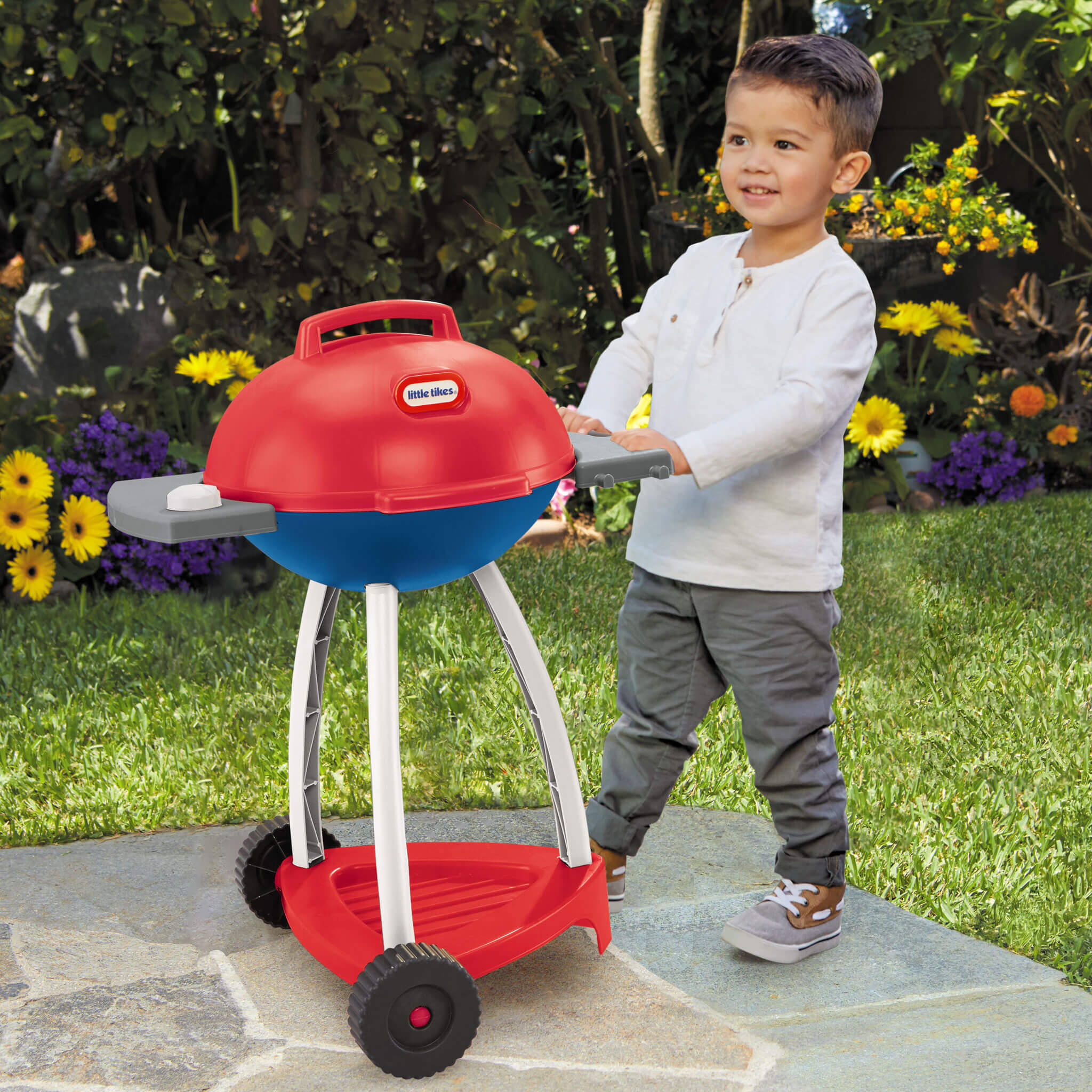 Little Tikes Red, White,& Blue – Sizzle 'n Serve Grill Toy - Image 4