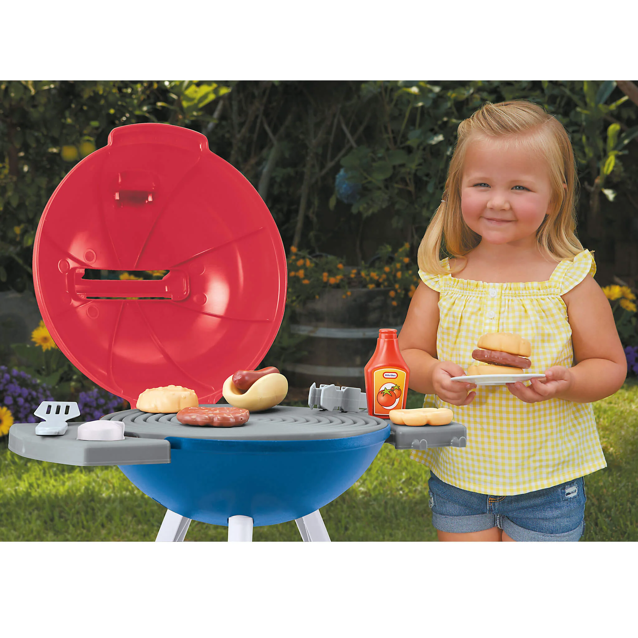 Little Tikes Red, White,& Blue – Sizzle 'n Serve Grill Toy - Image 2