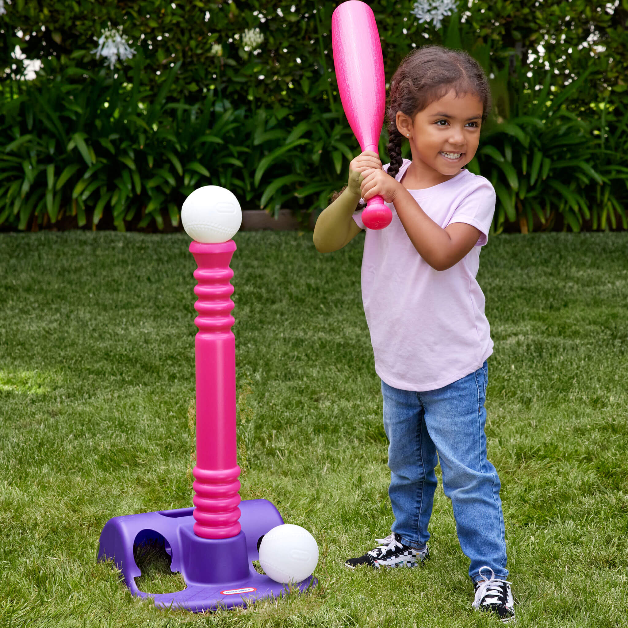 Little Tikes Purple and Pink – TotSports T-Ball Set Toy - Image 2