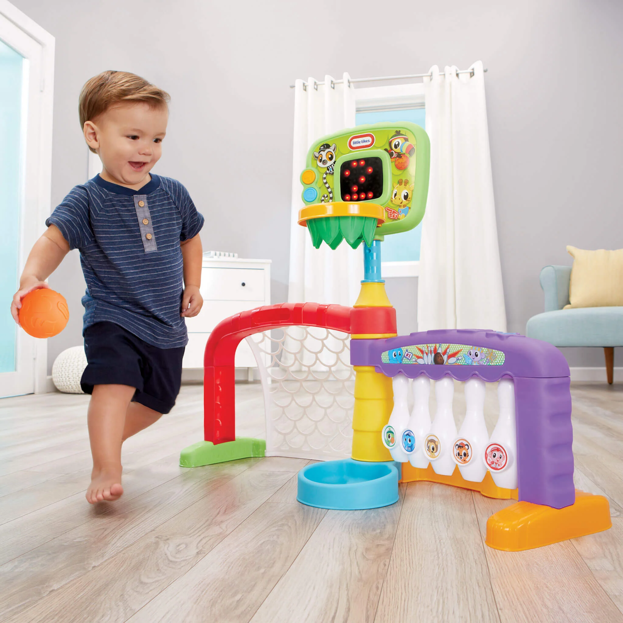 Little Tikes Learn & Play 3-in-1 Sports Zone Basket - Image 4