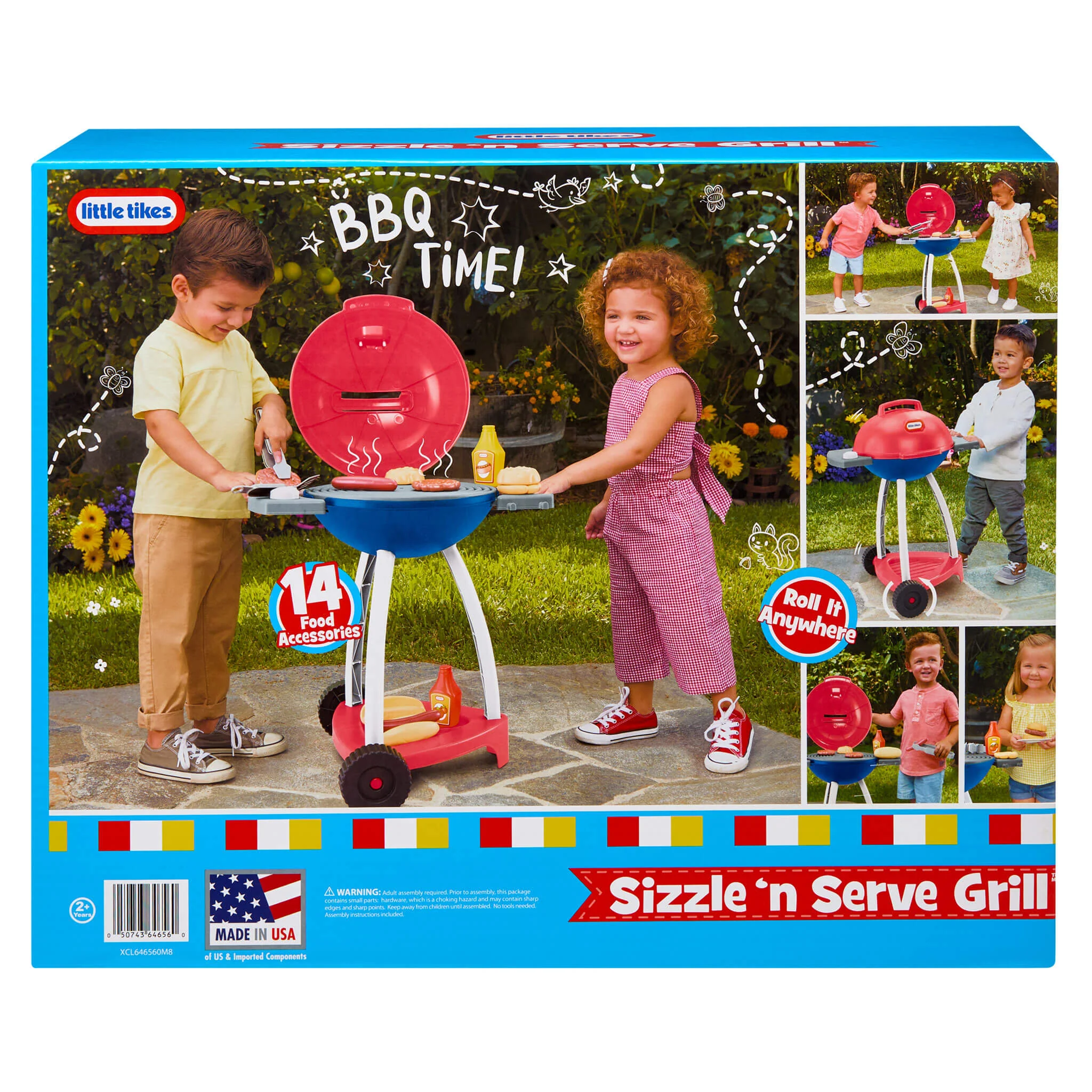 Little Tikes Red, White,& Blue – Sizzle 'n Serve Grill Toy - Image 8