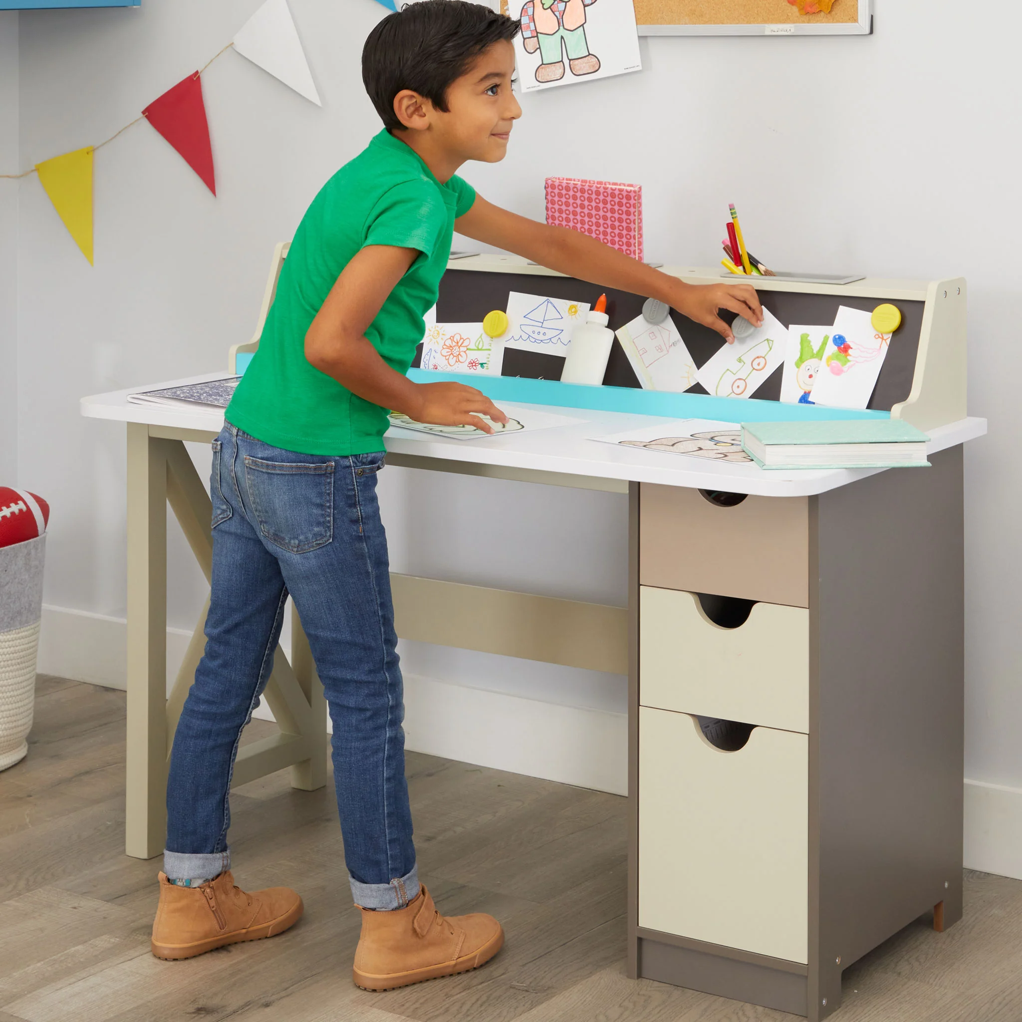 Little Tikes 2-in-1 Chalkboard Desk Container - Image 2